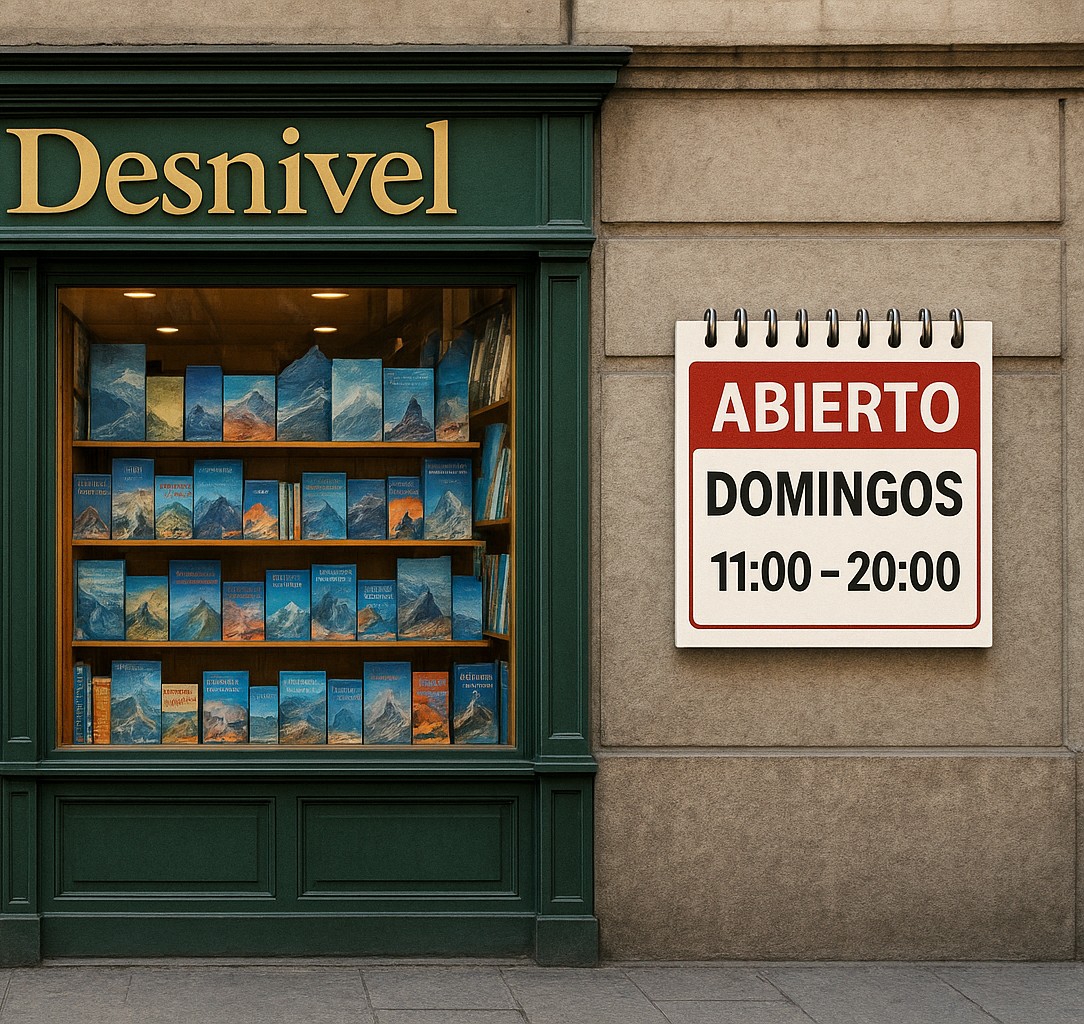 ¡La librería Desnivel abre también los domingos!